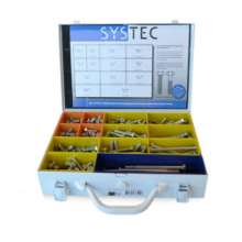 Afbeeldingen van Systec assortimentskoffer tap- & zeskantbout - M8x12/120mm 8.8 - 365 stuks verzinkt DIN 933/931