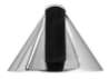 Afbeeldingen van Siro Deurstop metaal - L 39mm/H 25mm/B 43mm - chroom glanzend/zwart 