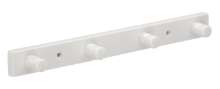 Afbeeldingen van Siro Haaklijst kunststof - boorafstand 168mm/L 300mm/H 35mm/B 30mm wit 