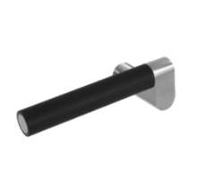 Afbeeldingen van INTERSTEEL Gatdeel links Dock Black met rozet rond plat verdekt rvs 0732