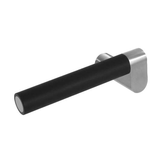 Afbeeldingen van INTERSTEEL Gatdeel links Dock Black met rozet rond plat verdekt rvs 0732