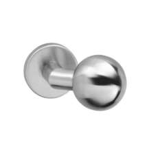 Afbeeldingen van INTERSTEEL Knop bol/schuin vast op rozet verdekt 10mm RVS 2165