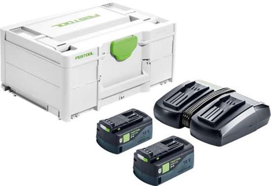 Afbeeldingen van Festool Duo snellader SYS - 18V 2x5.0Ah accu's 