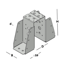 Afbeeldingen van GB Balkdrager GBS DB 63x125 Dikte 1,5 Sendzimir Verzinkt