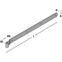 Afbeeldingen van GB Heng voor vlakwerk voor pen Ø16 700 45x6 Elektrolytisch Verzinkt Op=Op