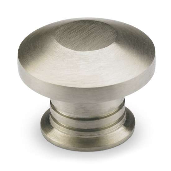 Afbeeldingen van Hettich Knop Spalatum, H 23 mm, ø 30 mm, roestvrij staal geborsteld