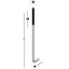 Afbeeldingen van GB Muurplaatanker M12x400x50mm draadlengte > 120mm Verzinkt Draad
