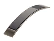 Afbeeldingen van Siro Meubelgreep metaal - boorafstand 160mm/L 200mm/H 26mm/B 30mm RVS effect/zwart 