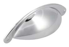 Afbeeldingen van Siro Schelpgreep metaal - boorafstand 64mm/L 104mm/H 25mm/B 32mm - chroom glanzend 