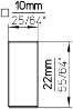 Afbeeldingen van Siro Meubelknop metaal - L 10mm/H 22mm/B 10mm RVS 