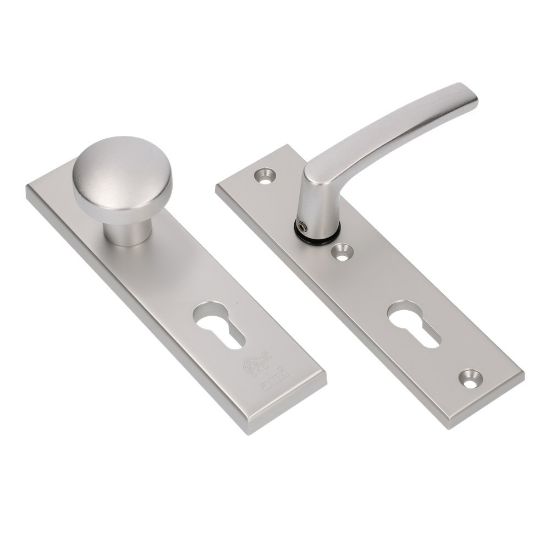 Afbeeldingen van Ami Veiligheidskortschild 193/50 Knop 169/50 / Deurkruk 332 - PC72 deurdikte 38/42mm - F1 