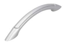 Afbeeldingen van Siro Meubelgreep kunststof - boorafstand 128mm/L 179mm/H 30mm/B 14mm - aluminium 