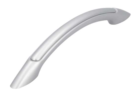Afbeeldingen van Siro Meubelgreep kunststof - boorafstand 128mm/L 179mm/H 30mm/B 14mm - aluminium 