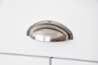 Afbeeldingen van Siro Schelpgreep metaal - boorafstand 64mm/L 85mm/H 27mm/B 31mm - antiek zilver 