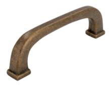 Afbeeldingen van Siro Meubelgreep metaal - boorafstand 96mm/L 107mm/H 34mm/B 13mm - antiek messing 