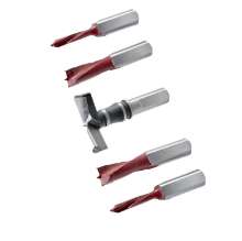 Afbeeldingen van Hettich Borenset scharnier voor BlueMax Mini type 3, BlueMax Mini type 2 / 6 (1 x ø 35 mm rechts, 2 x ø 10 mm links, 2 x ø 5 mm links)
