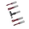 Afbeeldingen van Hettich Borenset scharnier voor BlueMax Mini type 3, BlueMax Mini type 2 / 6 (1 x ø 35 mm rechts, 2 x ø 10 mm links, 2 x ø 5 mm links)