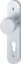 Afbeeldingen van Hoppe Binnendeur aluminium knop op schild 58/3056RF-3 - PC72 - F1