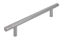 Afbeeldingen van Siro Meubelgreep metaal - boorafstand 128mm/L 184mm/H 31mm/B 10mm - RVS 