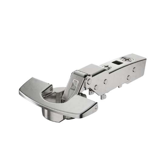 Afbeeldingen van Hettich Sensys 110°-scharnier veerloos (Sensys 8675), vernikkeld, half opliggend, openingshoek 110°, THS-boorbeeld 52 x 5,5 mm, 48 x 6 mm, Snelmontage Fix (ø 10 x 6)