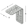 Afbeeldingen van GB XS-hoek - 125x150mm 72x5mm - zink magnesium