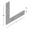 Afbeeldingen van GB Raamhoek recht 100x18x1,5mm Zink-Magnesium