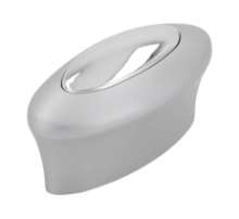Afbeeldingen van Siro Meubelgreep kunststof - boorafstand 32mm/L 55mm/H 25mm/B 25mm - aluminium/chroom 
