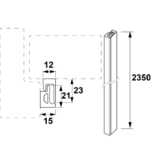 Afbeeldingen van Axa beveiligingstrip - M2 binnen - aluminium F1 