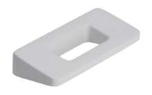 Afbeeldingen van Siro Meubelgreep metaal - boorafstand 32mm/L 54mm/H 24mm/B 10mm wit mat 