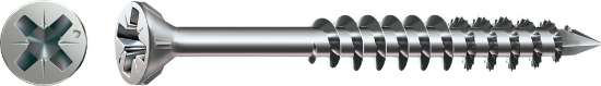 Afbeeldingen van Spax glaslatschroef - Ø3.5x40mm PZ2 - platkop RVS