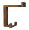 Afbeeldingen van Siro Kapstokhaak metaal - boorafstand 32mm/L 92mm/H 80mm/B 70mm antiek messing 