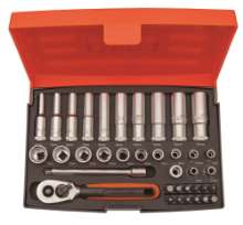 Afbeeldingen van Bahco 38d 1/4" lange doppen en bits SL25L