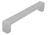 Afbeeldingen van Siro Meubelgreep kunststof - boorafstand 128mm/L 138mm/H 24mm/B 14mm - aluminium 