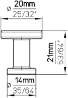 Afbeeldingen van Siro Meubelknop metaal - L 20mm/H 21mm/B 20mm mat zwart 