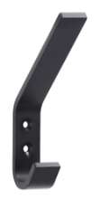 Afbeeldingen van Siro Kapstokhaak metaal - boorafstand 16mm/L 118mm/H 78mm/B 19mm mat zwart 