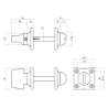 Afbeeldingen van INTERSTEEL WC-sluiting 8mm vierkant basic nikkel mat 3183
