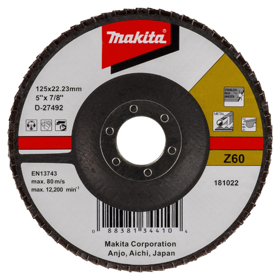 Afbeeldingen van Makita Lamellenschuursch. 125X22 K60 D-27492