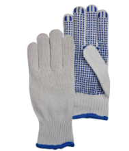 Afbeeldingen van PSP 20-300 handschoen poly/katoen PVC nopjes