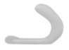 Afbeeldingen van Siro Kapstokhaak metaal - boorafstand 19x22x22mm/L 47mm/H 32mm/B 72mm - wit 