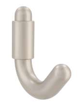 Afbeeldingen van Siro Kapstokhaak kunststof - boorafstand 20mm/L 70mm/H 60mm/B 18mm - nikkel mat 