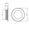 Afbeeldingen van Hermeta Schuifdeurkom Rond 68 mm 4555-01E F1