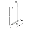 Afbeeldingen van GB Muurplaatanker met plaat excentrisch M12 x 500mm plaat 225mm