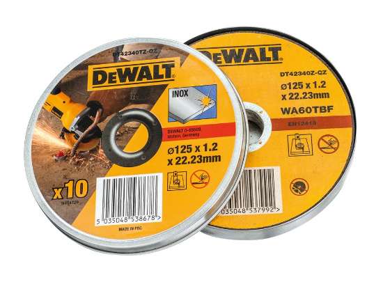 Afbeeldingen van DeWALT Doorslijpschijf inox 125x1x22,2mm in blik DT42340TZ