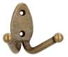 Afbeeldingen van Siro Kapstokhaak metaal - boorafstand 24mm/L 61mm/H 40mm/B 70mm - antiek messing 