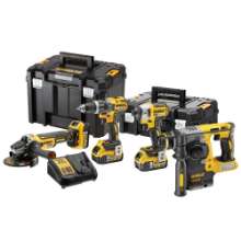 Afbeeldingen van DeWALT 18v xr 4-delige voordeelset in tstak 3x 5.0ah