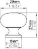 Afbeeldingen van Siro Meubelknop metaal - L 29mm/H 27mm/B 29mm - RVS effect 