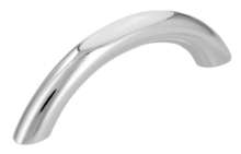 Afbeeldingen van Siro Meubelgreep metaal - boorafstand 64mm/L 81mm/H 26mm/B 9mm - chroom glanzend/wit 
