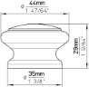 Afbeeldingen van Siro Meubelknop hout - L 44mm/H 29mm/B 44mm grenen 