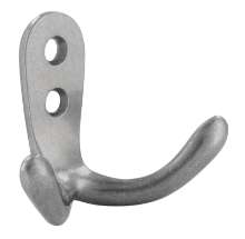 Afbeeldingen van Siro Kapstokhaak metaal - boorafstand 11mm/L 45mm/H 28mm/B 60mm - gepolijst aluminium 