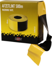 Afbeeldingen van Kelfort afzetband - 80mm 500 meter - geel/zwart